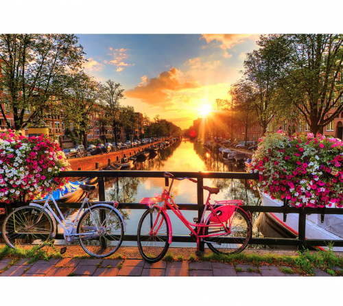 image Puzzle en bois – Vélos en Amsterdam – 1010 pcs (100 pcs uniques)
